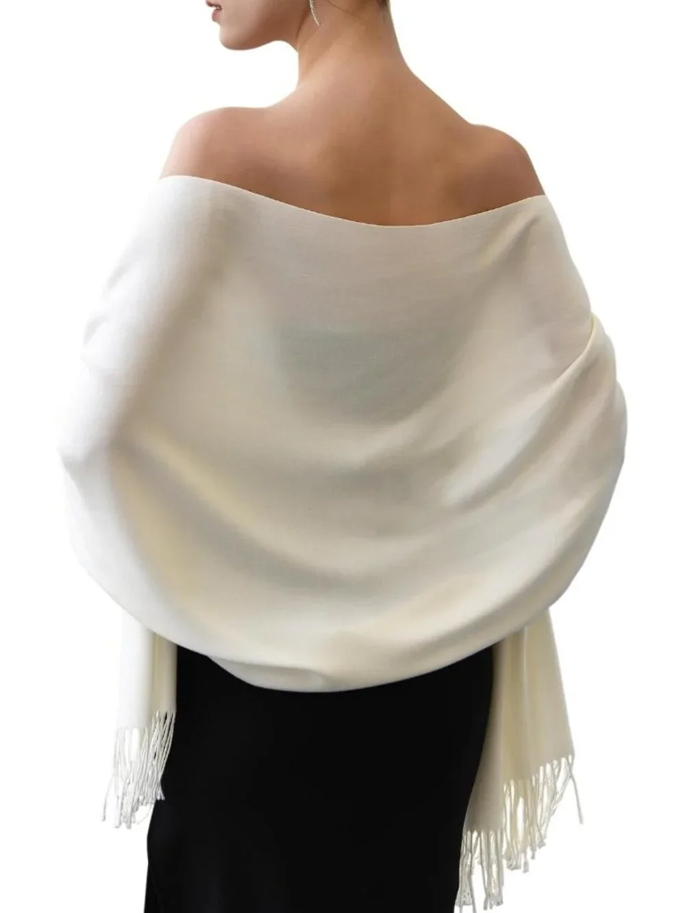 Cozy Cashmere Feel Shawl Wrap Blanket Scarf - Perfect for Weddings & Events
